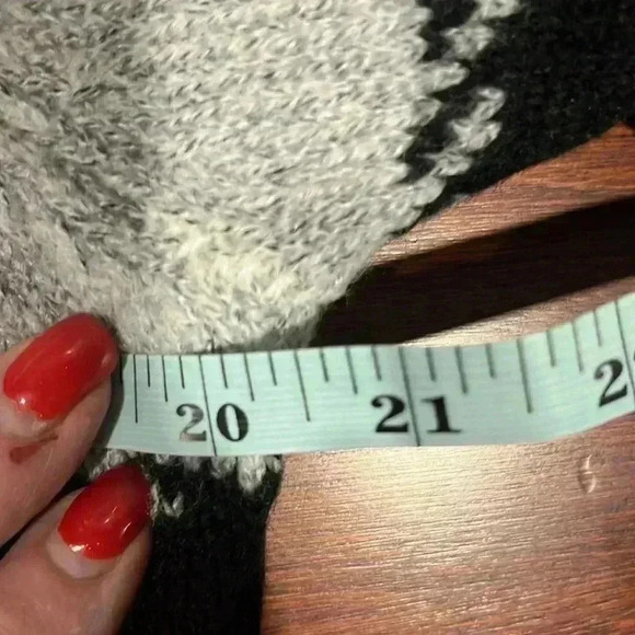 Fortune & Ivy Womens Cardigan Black Gray White S Cable Design Open Front New - Picture 10 of 12